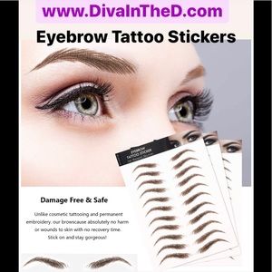 Eyebrow Tattoo Light Brown or Black Approx 30 pairs